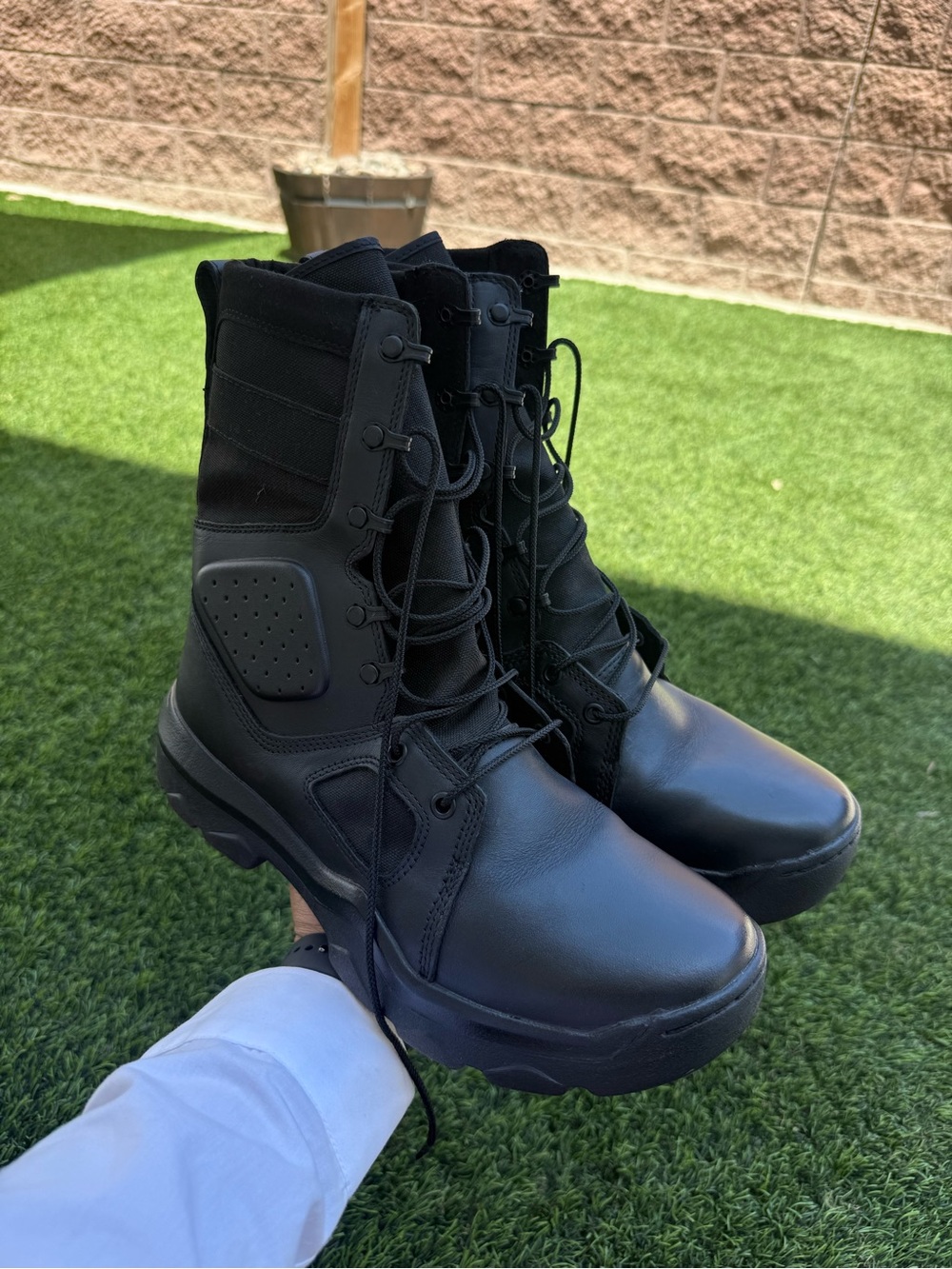 Under Armour Black Tactical Boot — Lace-Up Training Boot